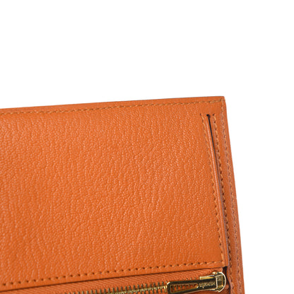 Hermes Chevre Mysore Bearn Compact Wallet Orange 14 of 14