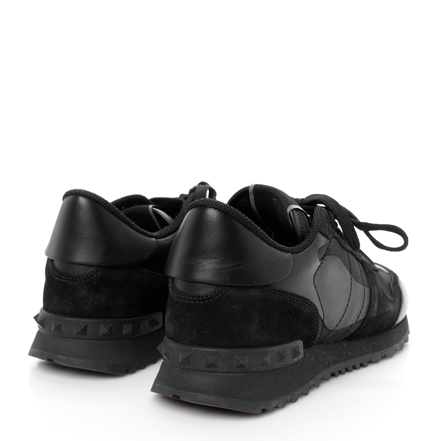 Nappa Suede Camouflage Womens Rockrunner Sneakers 39.5 Black