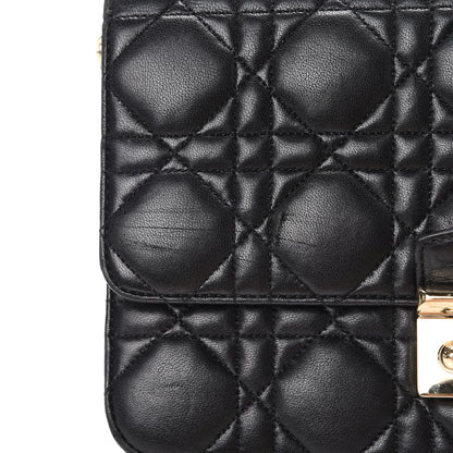 Christian Dior Lambskin Cannage Miss Dior Promenade Pouch Black 13 of 14