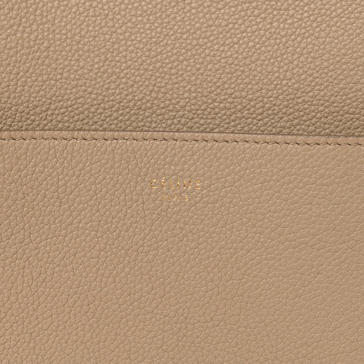 Soft Grained Calfskin Sangle Bucket Bag Dune