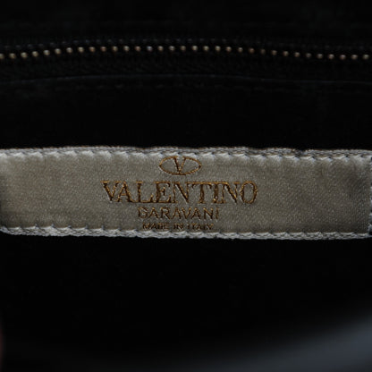 Valentino Garavani Grained Calfskin Beaded My Rockstud Frame Bag Black 6 of 7