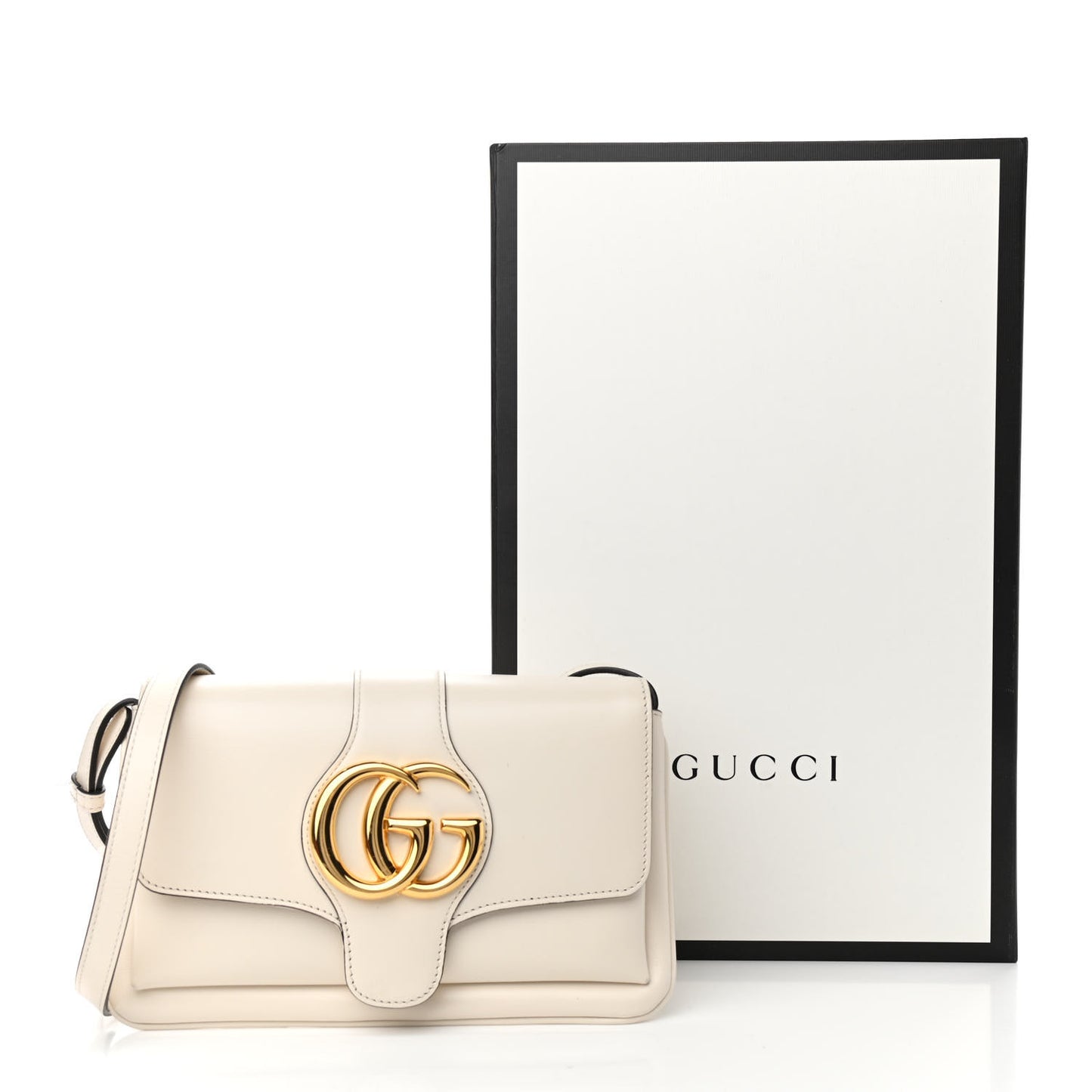 Calfskin Small Arli Flap Shoulder Bag Mystic White