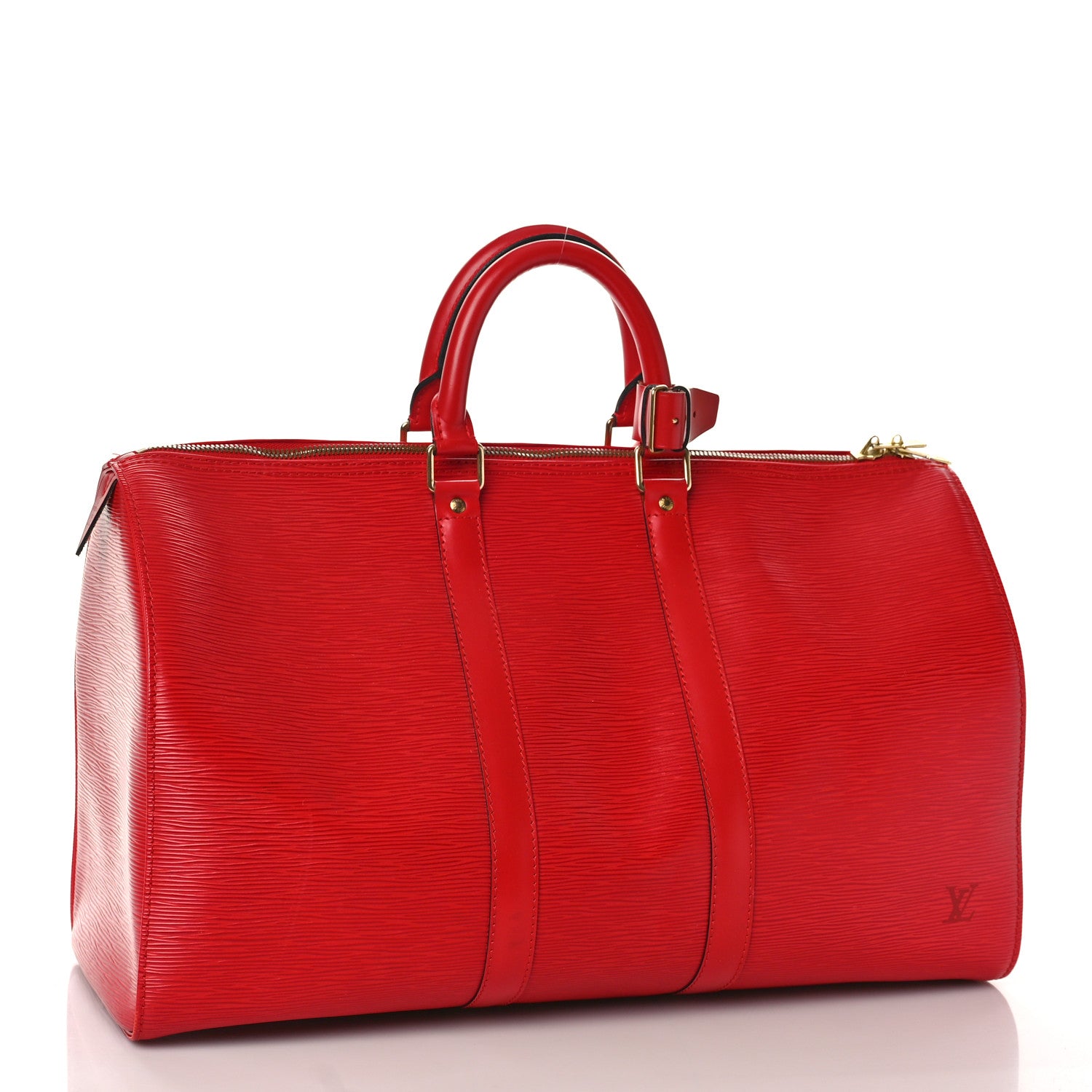 Louis Vuitton Epi Keepall 45 Castillan Red 3 of 10