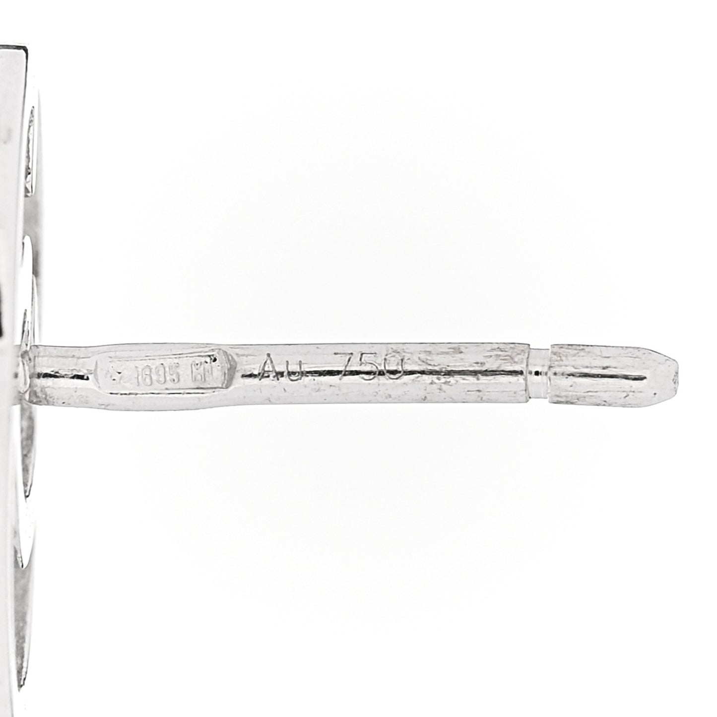 18K White Gold Running G Stud Earrings
