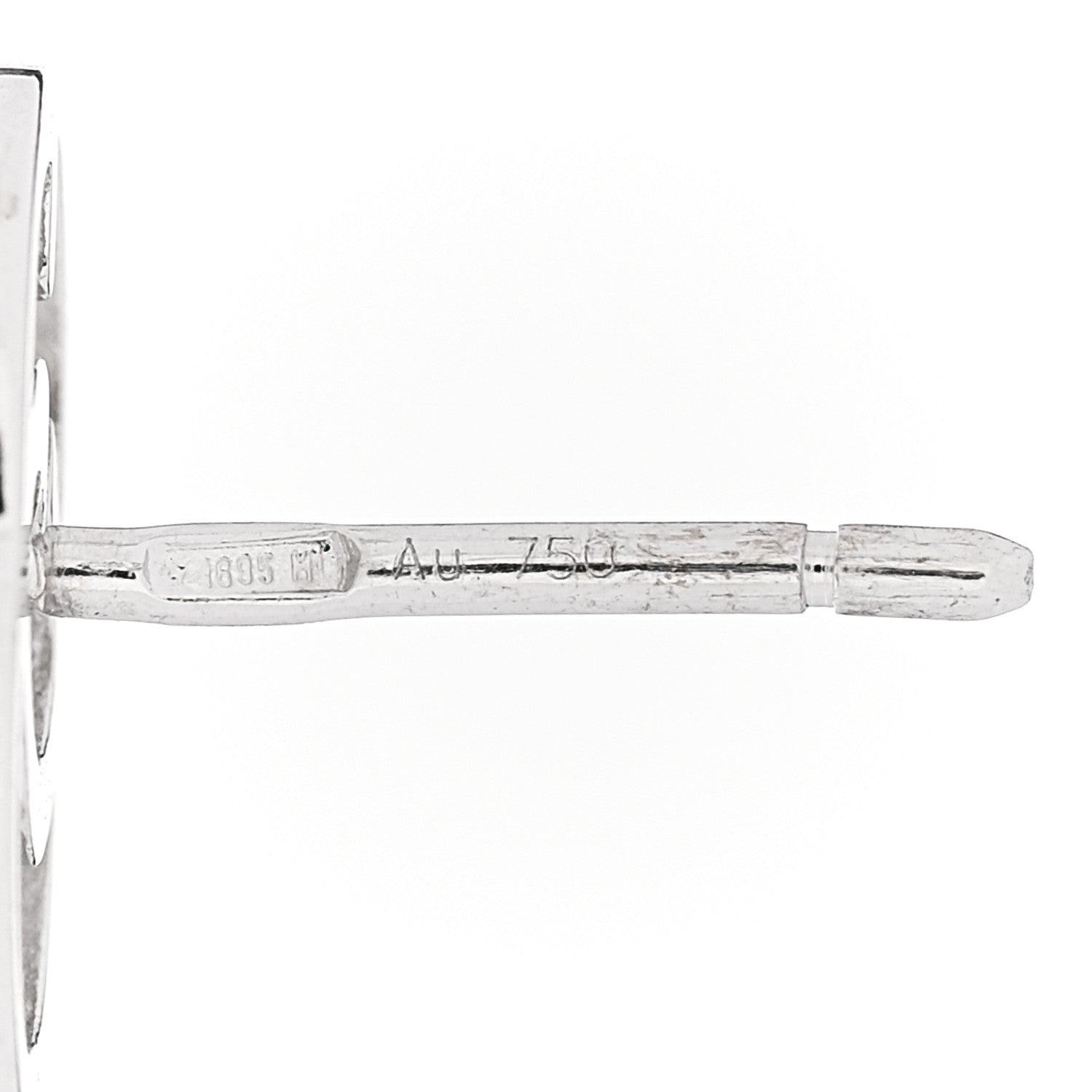 Gucci 18K White Gold Running G Stud Earrings 4 of 5