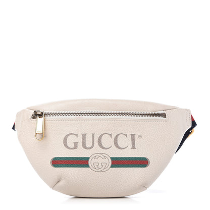 Gucci Grained Calfskin Small Logo Belt Bag White 1 of 10