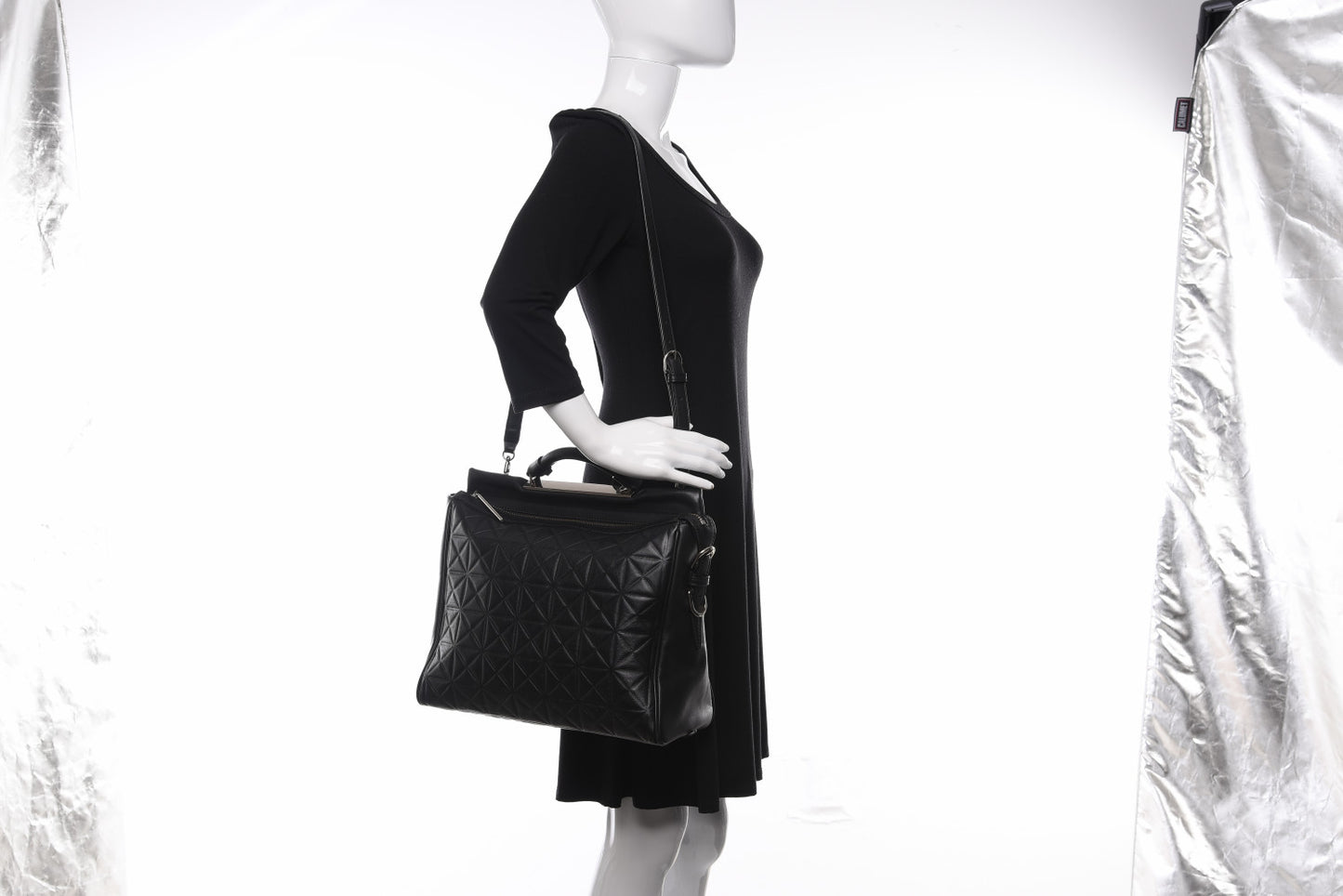 3.1 Calfskin Embossed Large Ryder Satchel Black
