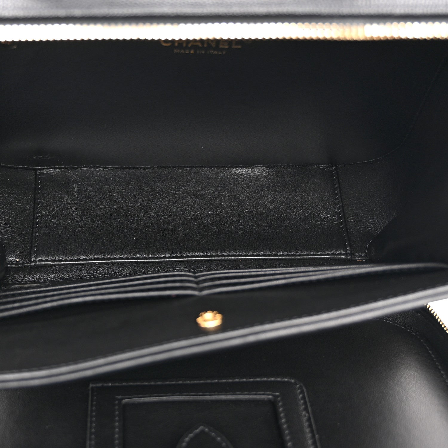 Chanel Caviar Quilted Large CC Filigree Vanity Case Black 6 of 12
