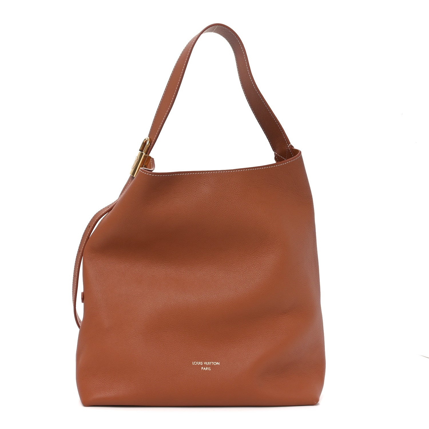 Louis Vuitton Grained Calfskin Low Key Hobo MM Cognac 1 of 9