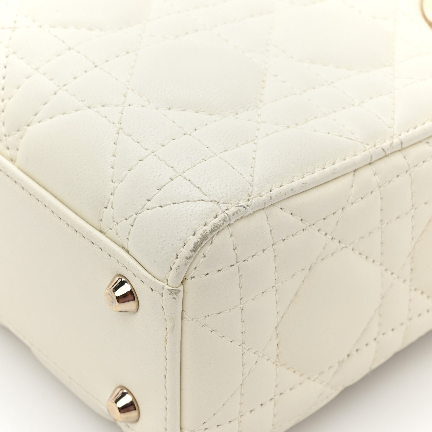 Christian Dior Lambskin Cannage DiorAmour Mini Lady Dior White 13 of 15