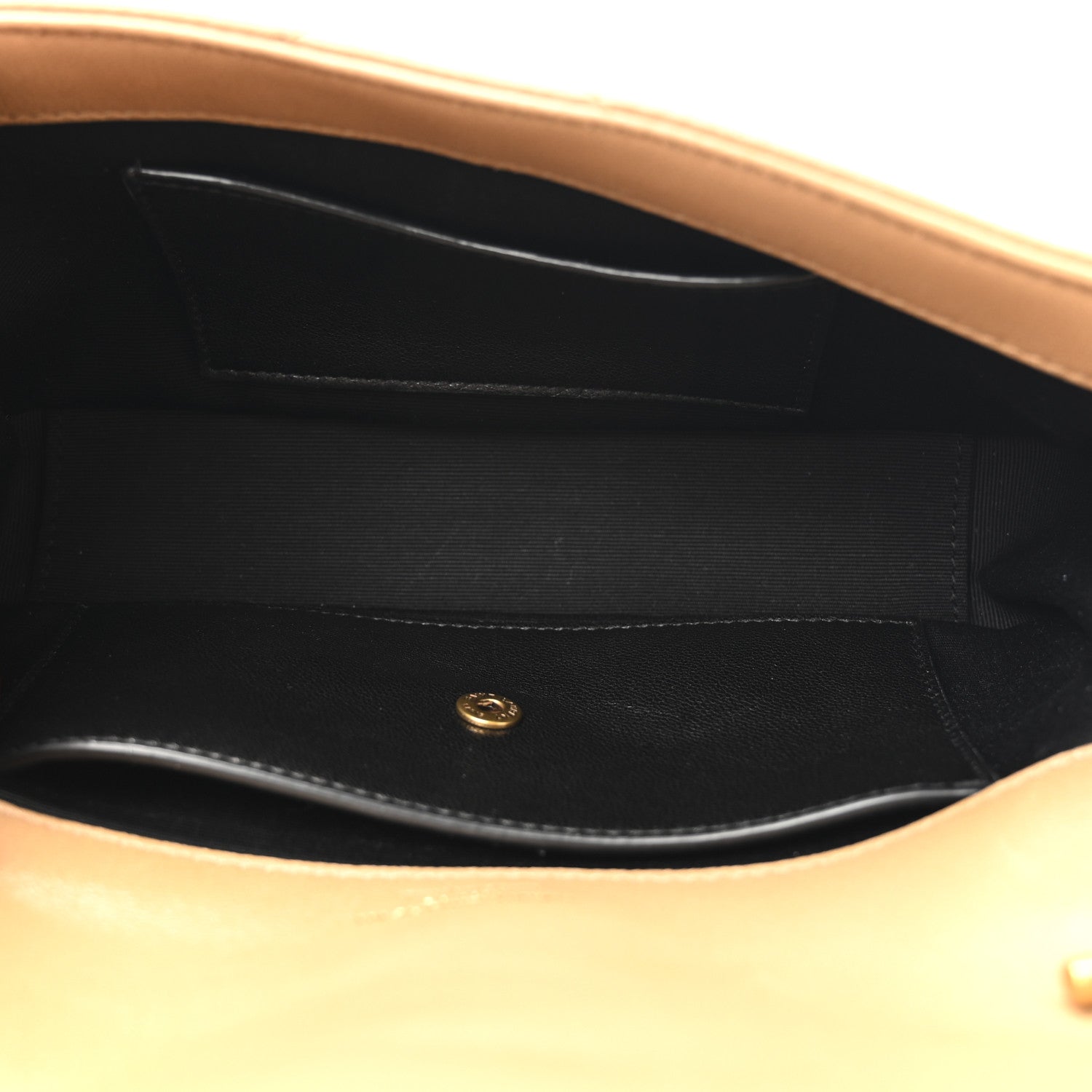 Saint Laurent Lambskin Chevron Quilted Mini Loulou Bag Havana Brown 6 of 12