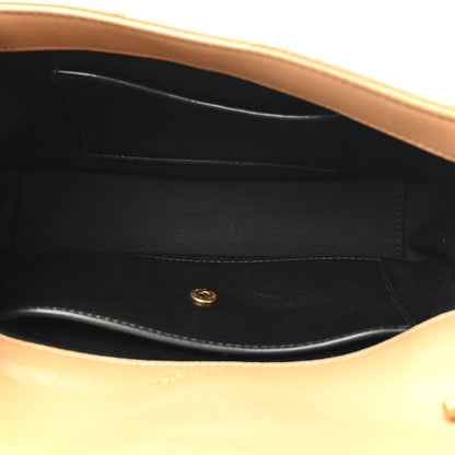 Saint Laurent Lambskin Chevron Quilted Mini Loulou Bag Havana Brown 6 of 12