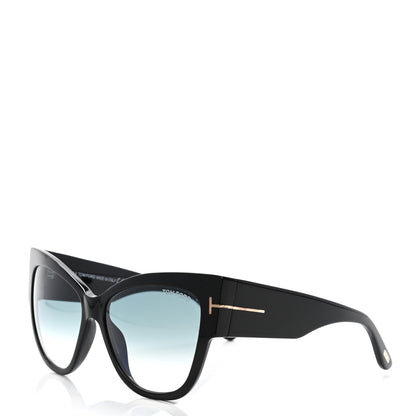 Tom Ford Acetate Anoushka Cat Eye Sunglasses TF371 Black 1 of 6
