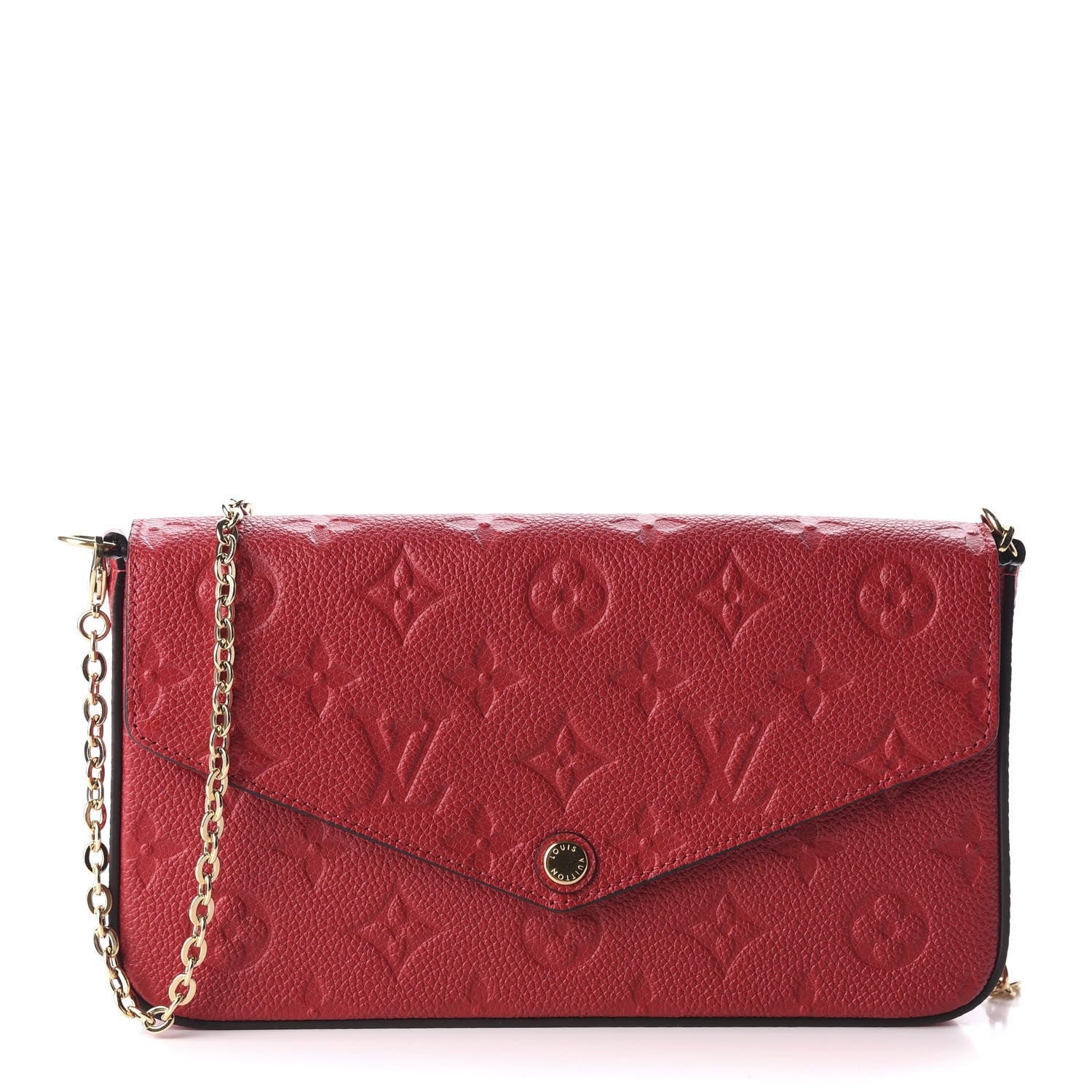 Louis Vuitton Empreinte Pochette Felicie Chain Wallet Scarlet 1 of 10