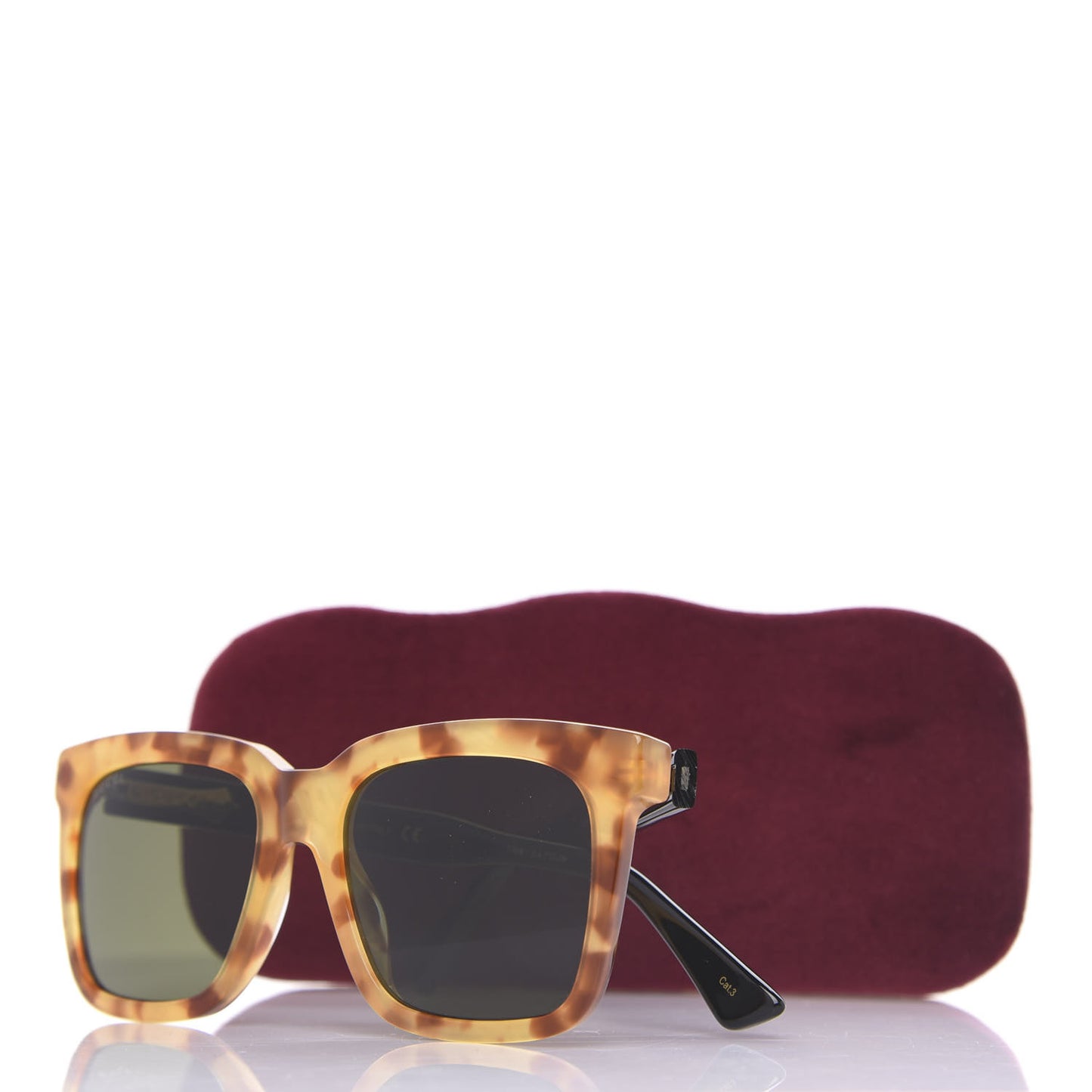 Acetate Square Frame Sunglasses GG0267S Havana