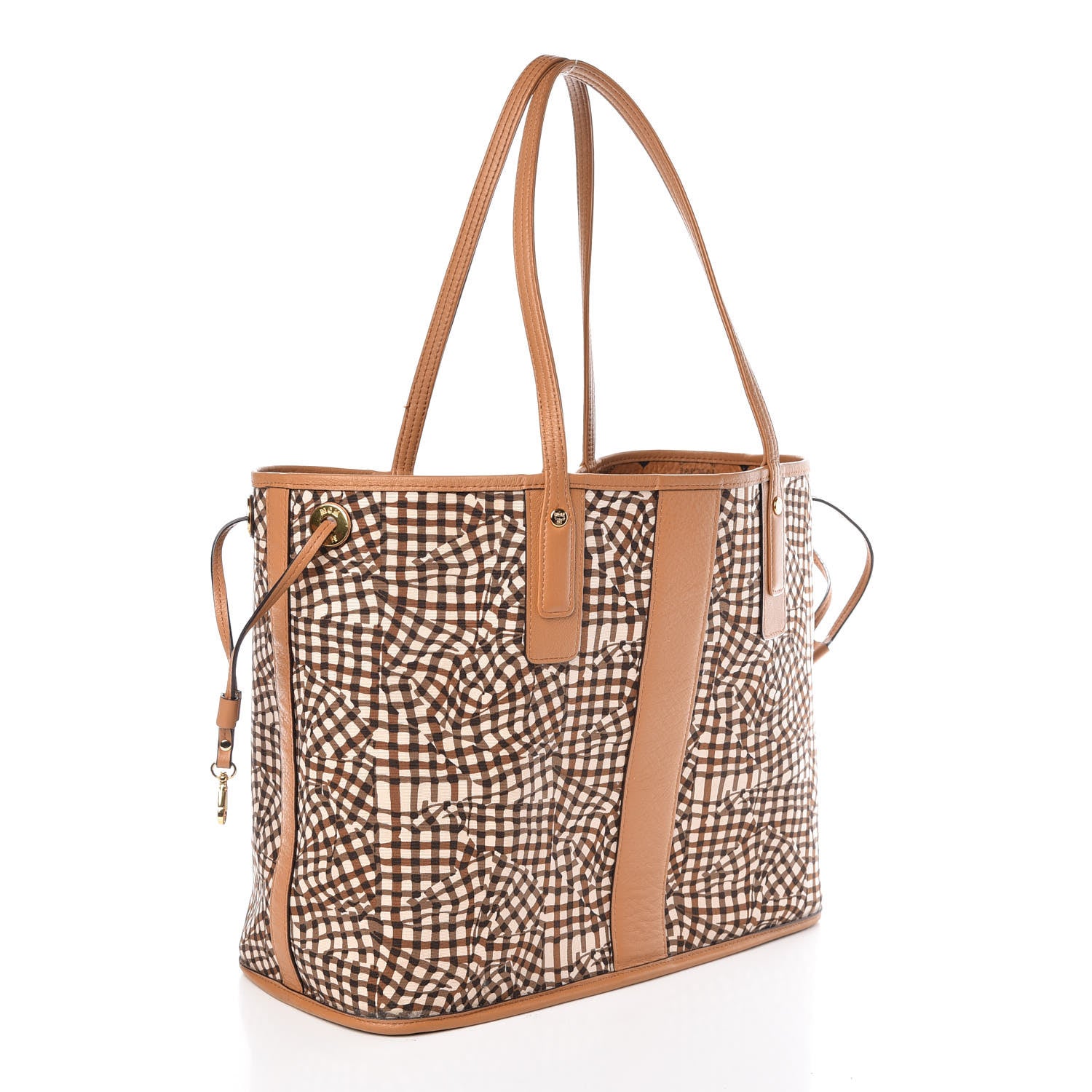 MCM Visetos Medium Liz Reversible Shopper Tote Cognac 6 of 18