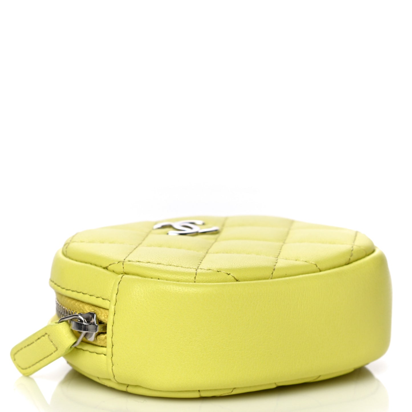 Lambskin Quilted Zip Around Classic Coin Purse Vert