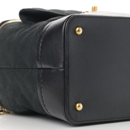 Chanel Iridescent Grained Calfskin Quilted Globe Trotter Vanity Case Black 9 of 12