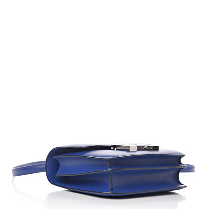 Hermes Tadelakt Constance 18 Bleu Electrique 4 of 23