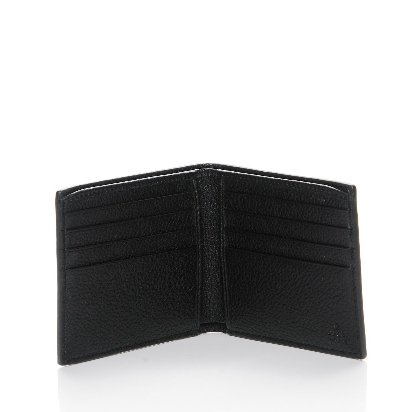Cripto Calfskin Logo Bi-Fold Wallet Black Grege