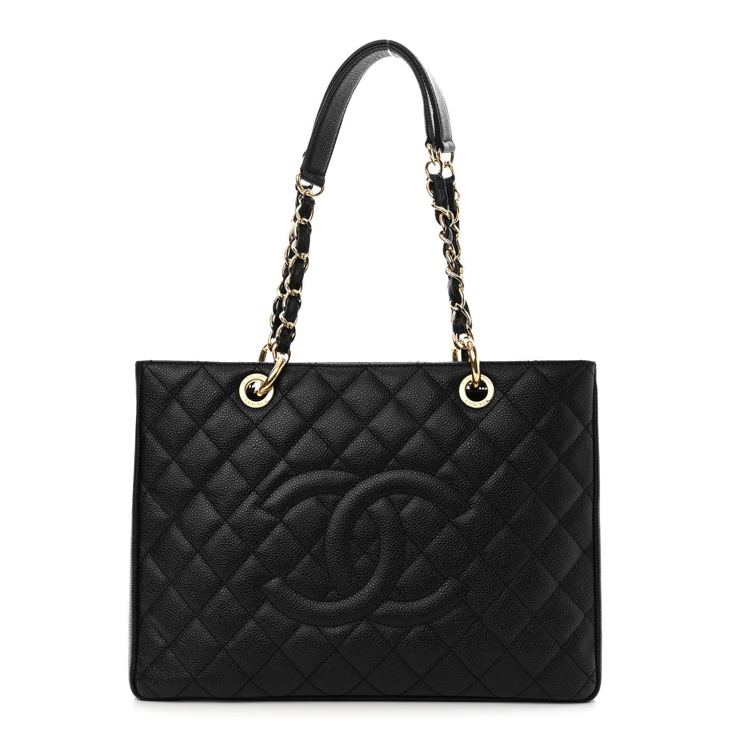 Caviar Quilted Grand Shopping Tote GST Black