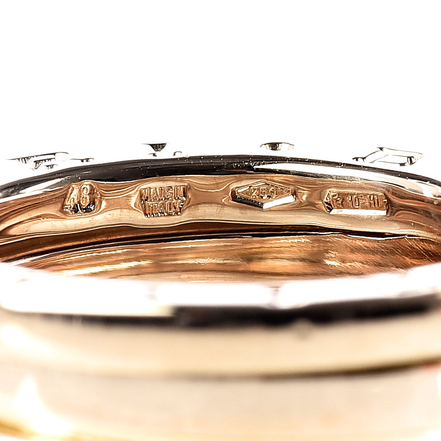 18K Yellow Gold B.Zero1 Three-Band Ring 48 4.5