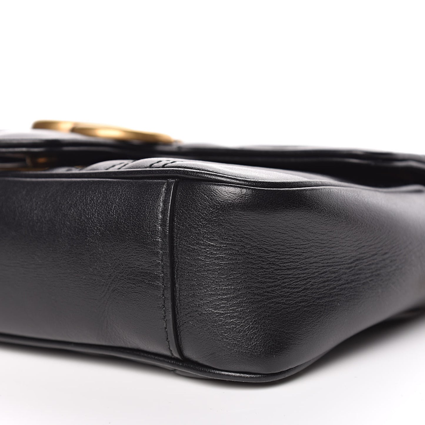 Calfskin Matelasse Mini GG Marmont Shoulder Bag Black