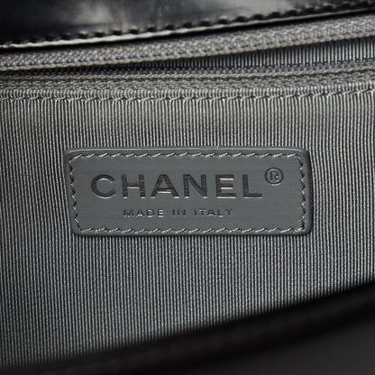 Chanel Glazed Calfskin Large Boy Flap Black 6 of 16