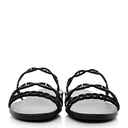 Hermes Rubber Chaine d'Ancre Rivage Sandals 41 Black 2 of 9