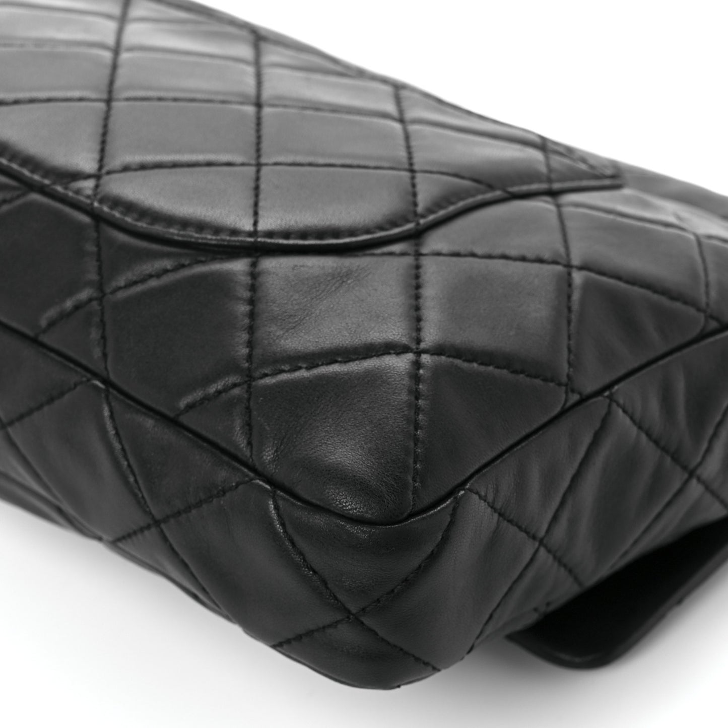 Lambskin Quilted Jumbo Roll 2.55 Reissue Clutch Black