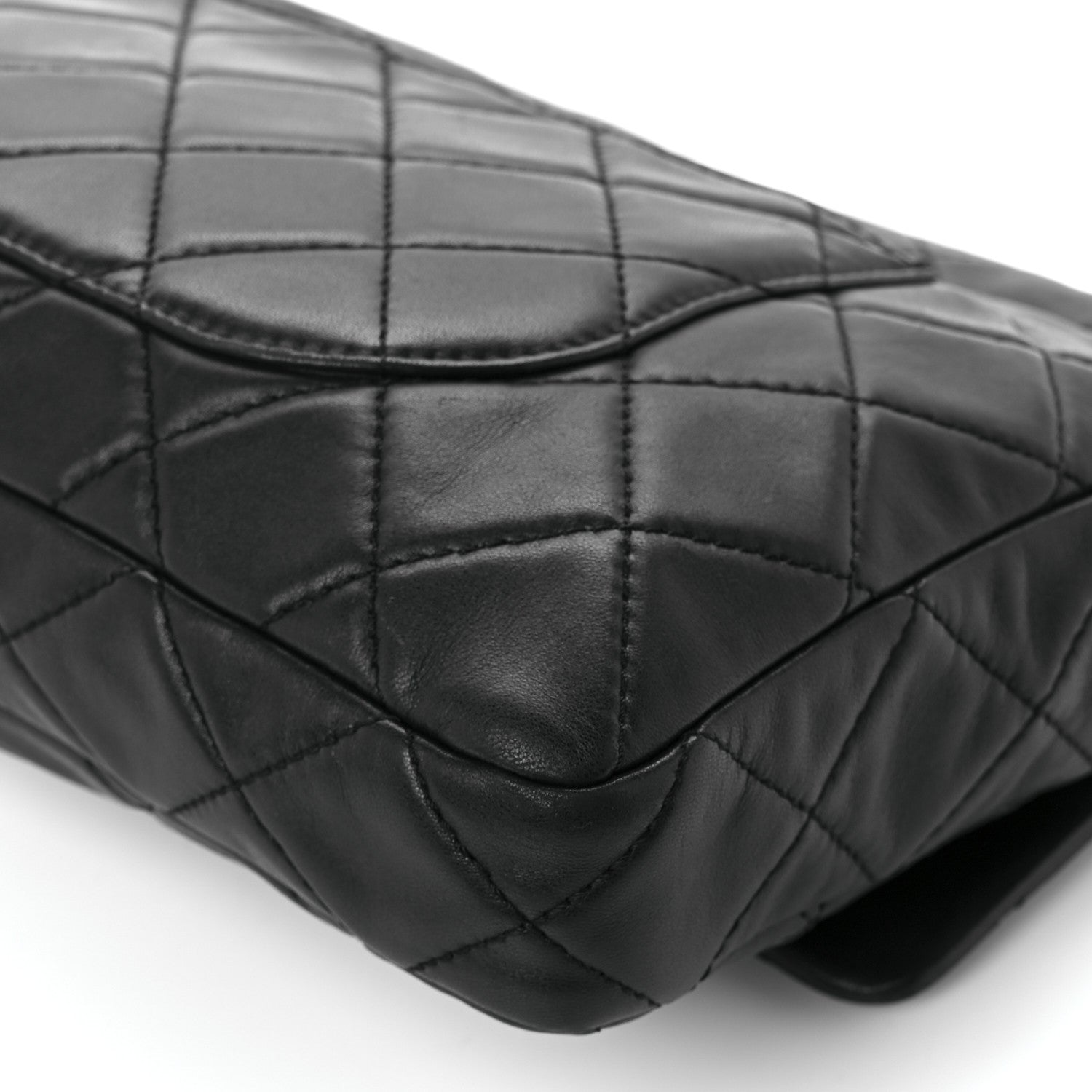 Chanel Lambskin Quilted Jumbo Roll 2.55 Reissue Clutch Black 10 of 10