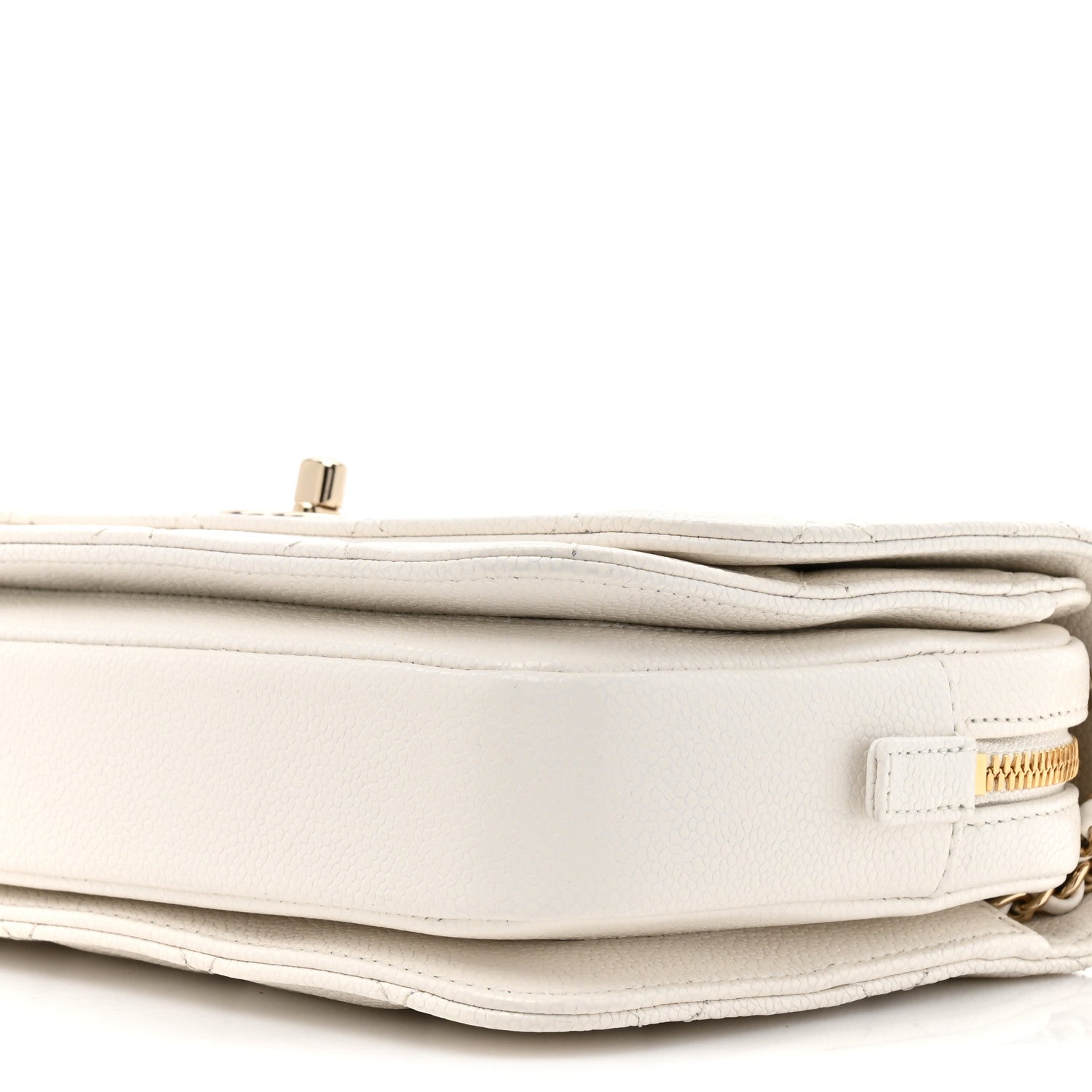 Chanel Shiny Caviar Quilted Flap Bag White 9 of 11