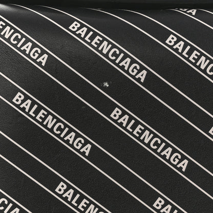 Balenciaga Calfskin All Over Logo Flap S Bag Black 12 of 19