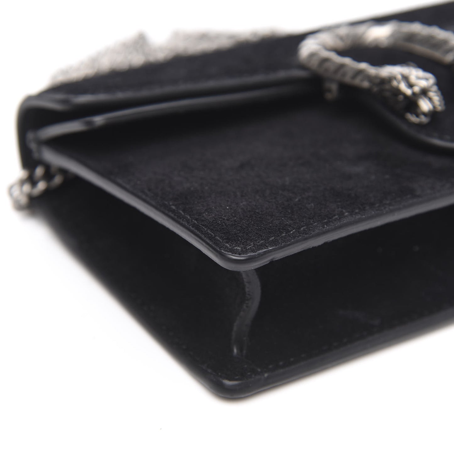 Suede Super Mini Dionysus Shoulder Bag Black