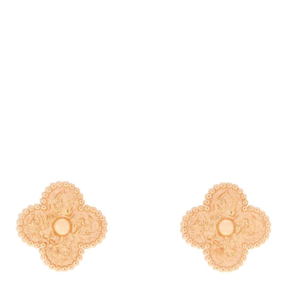 Van Cleef & Arpels 18K Rose Gold Vintage Alhambra Earrings 1 of 5