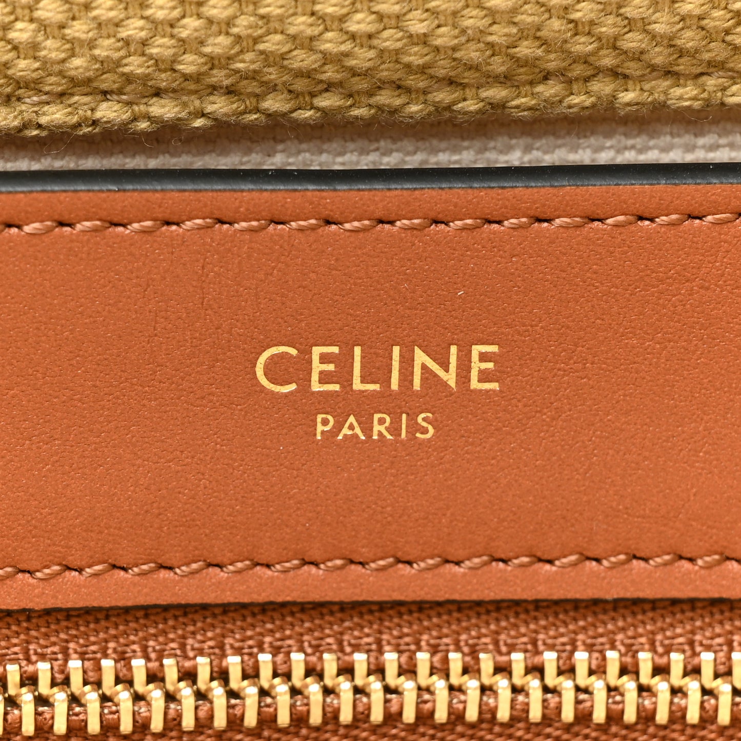 Canvas Calfskin Cuir Triomphe Tote Natural