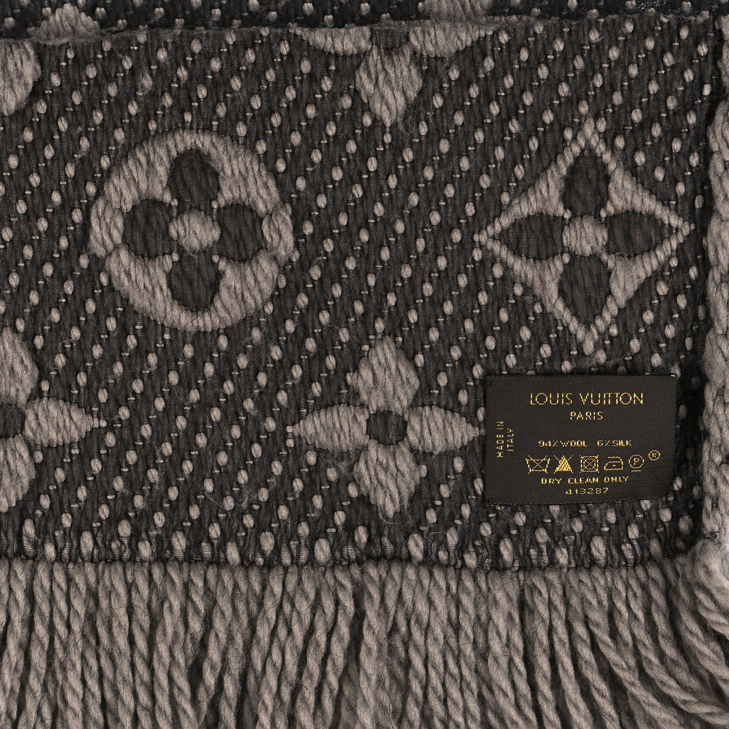 Wool Silk Logomania Scarf Verone