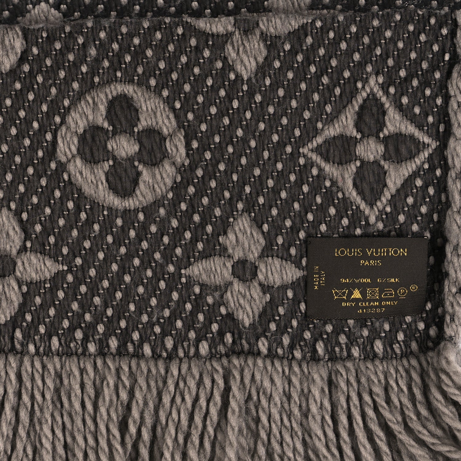 Louis Vuitton Wool Silk Logomania Scarf Verone 3 of 4