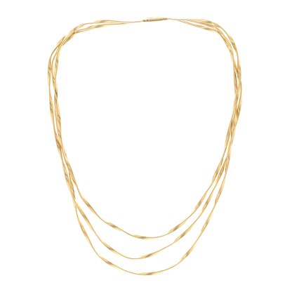 Marco Bicego 18K Yellow Gold Three Srand Coil Necklace 3 of 5