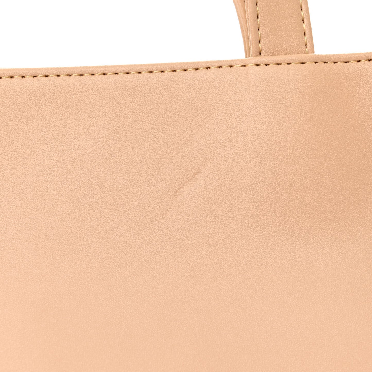 Vegan Leather Medium Shopping Bag Cream