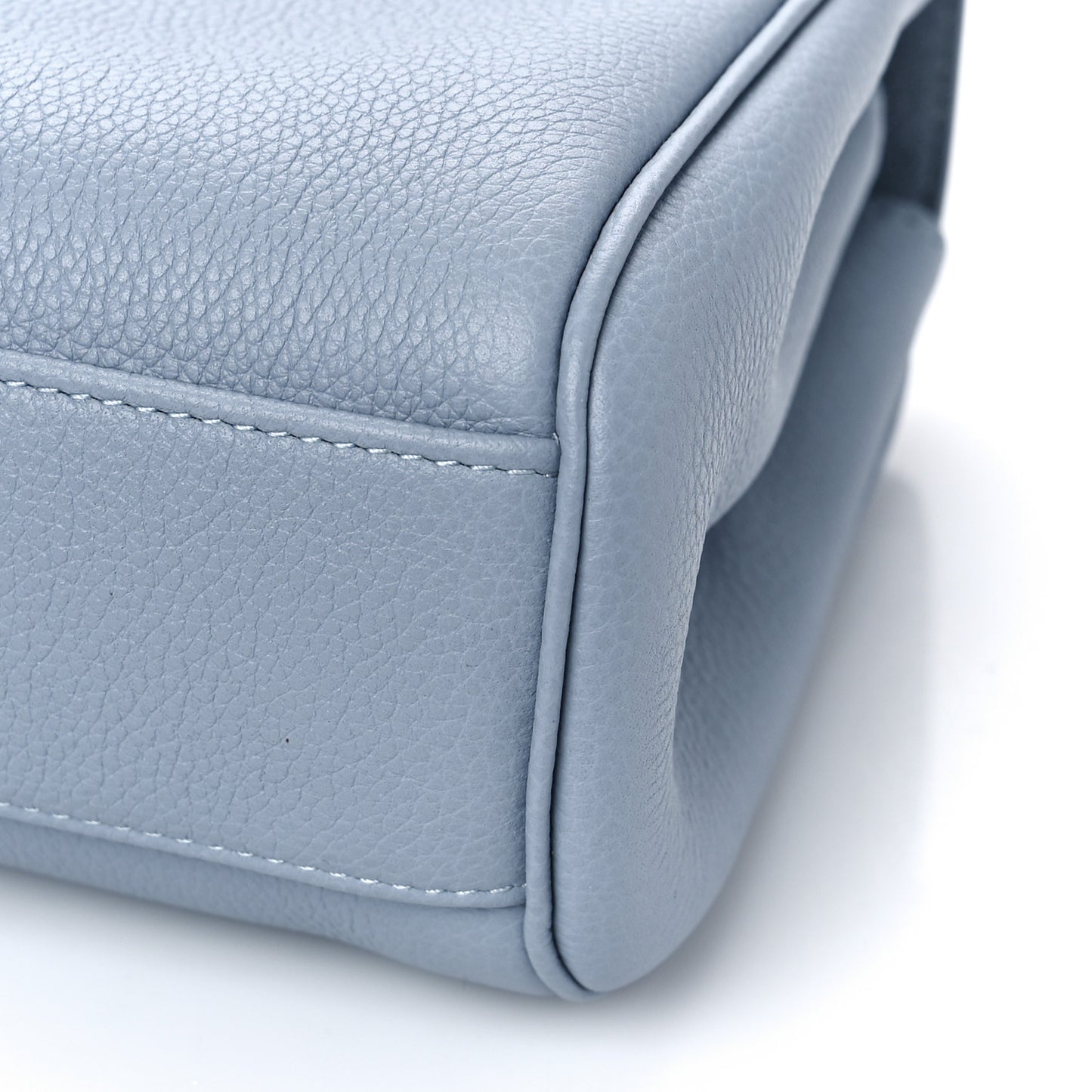 Smooth Calfskin Teen Soft 16 Shoulder Bag Light Grey
