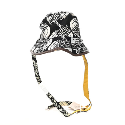 Gucci X THE NORTH FACE Nylon Reversible Self-Tie Bucket Hat Black Yellow 5 of 14