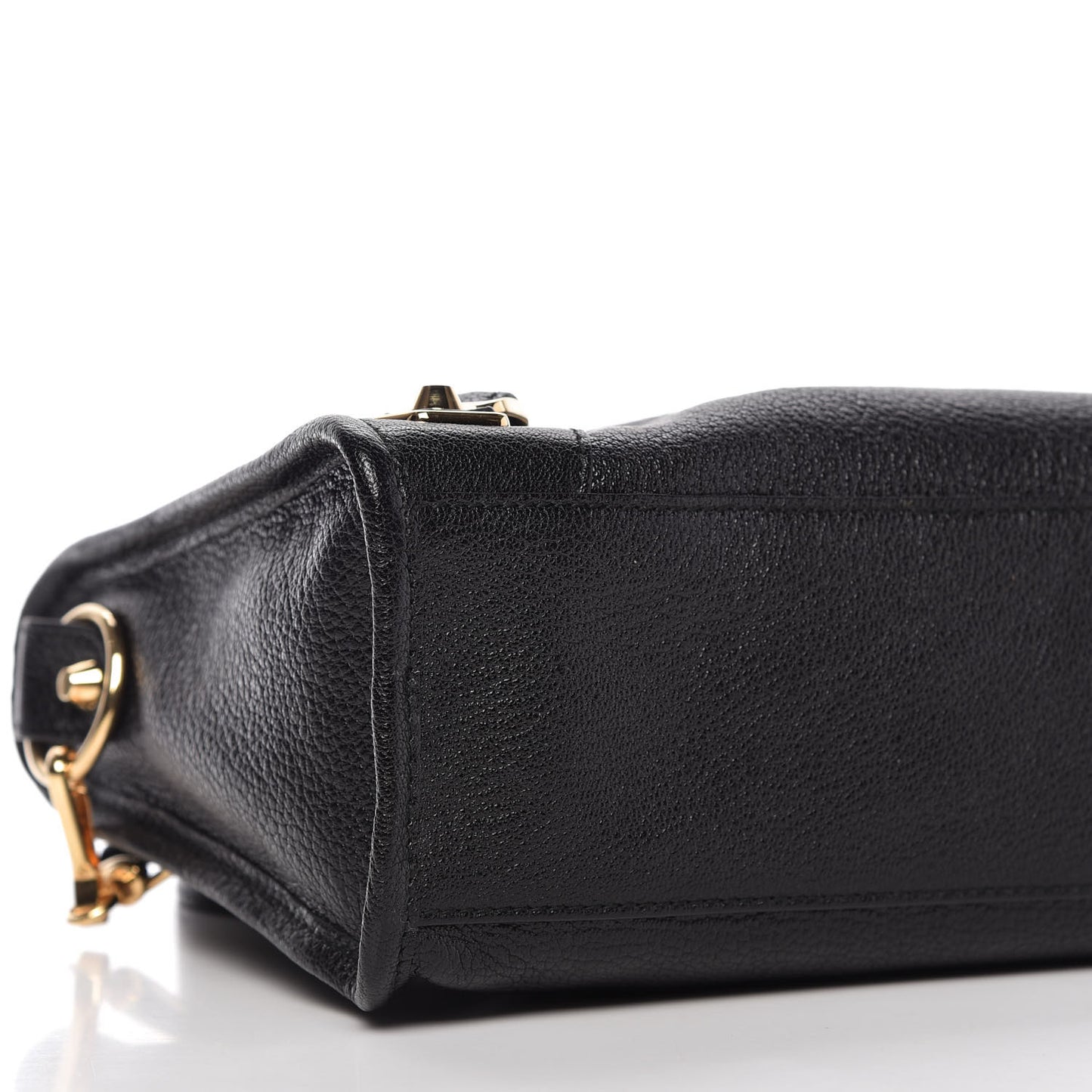 Chevre Gold Metallic Edge Hardware S City Black
