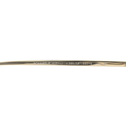 Chanel Metal Polarized Round Sunglasses 4251-J Gold Black 5 of 7
