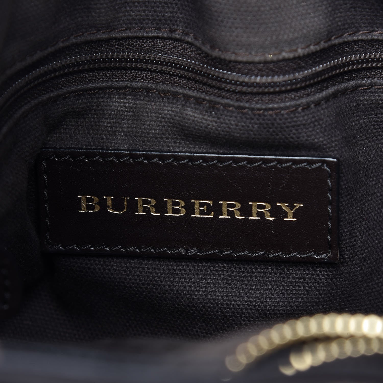 Burberry Haymarket Check Medium Golderton Tote Chocolate 6 of 14