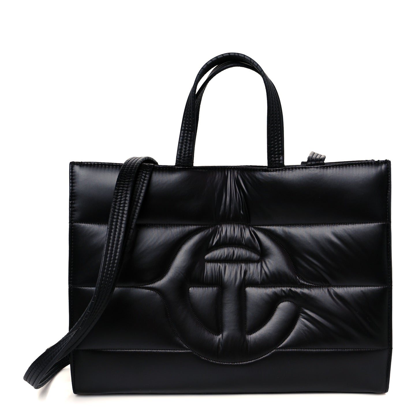 x MOOSE KNUCKLES Nylon Quilted Medium Shopping Bag Black