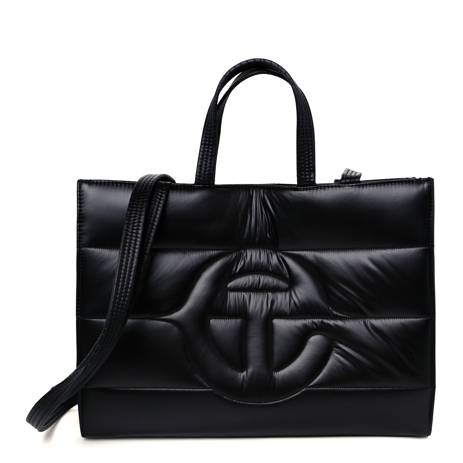 Telfar x MOOSE KNUCKLES Nylon Quilted Medium Shopping Bag Black 1 of 10