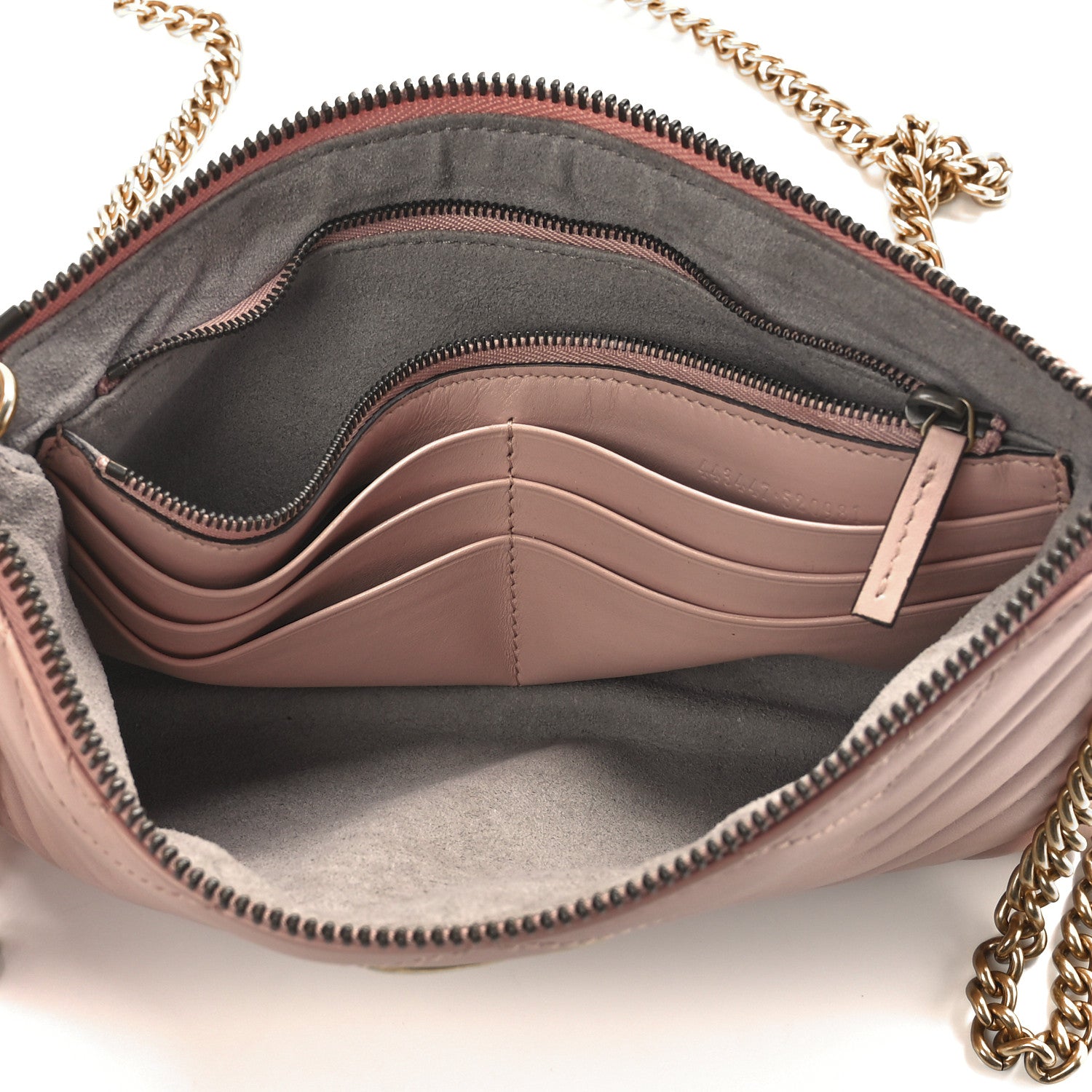Gucci Calfskin Matelasse Mini GG Marmont Chain Bag Perfect Pink 5 of 10