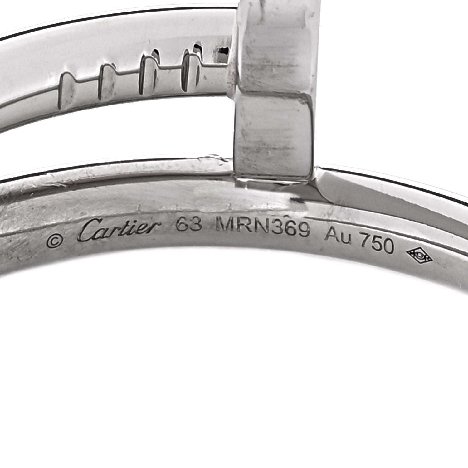Cartier 18K White Gold Juste Un Clou Ring 63 10.5 4 of 6