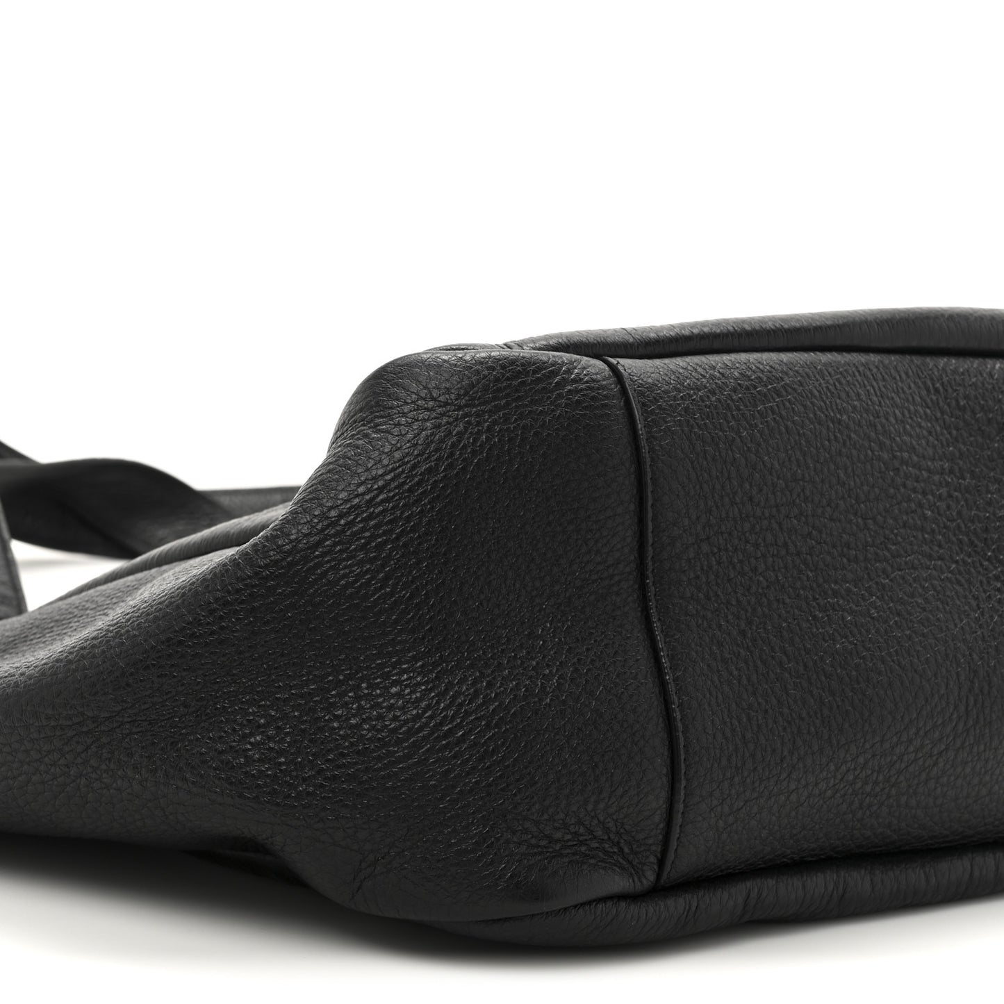 Grained Deerskin Bea Tote Black